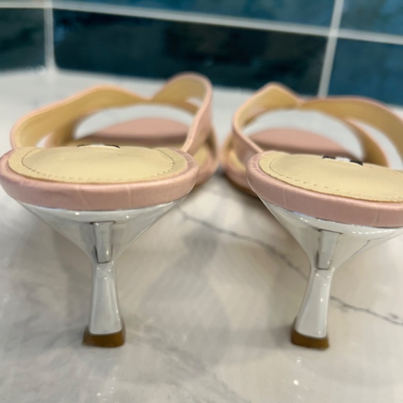 Nine West, Pink ,Mock Croc, Sandal, size 8 - Picture 3 of 8